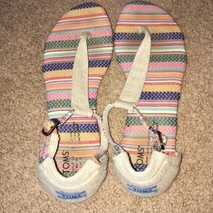 Toms T-Strap Sandals Size 8